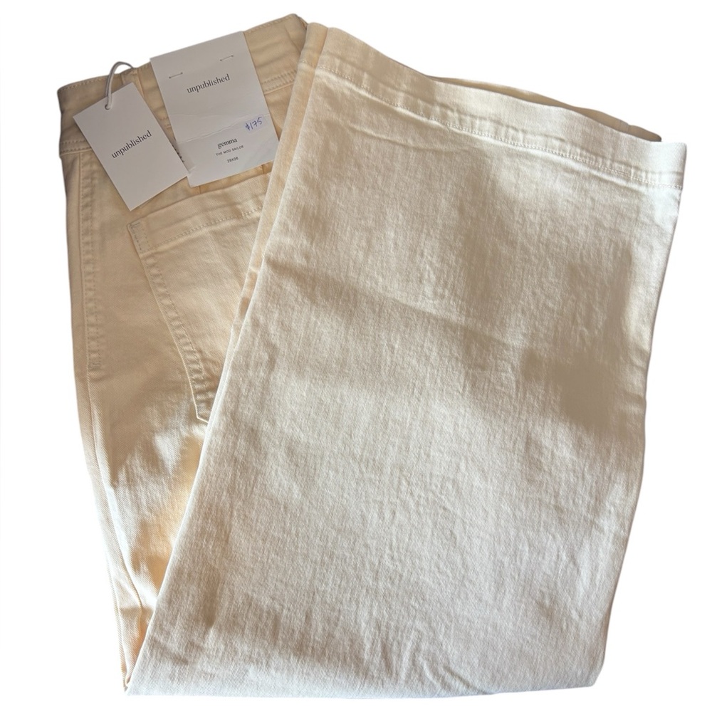 Unpublished Denim Gemma Pants in “stone” NWT